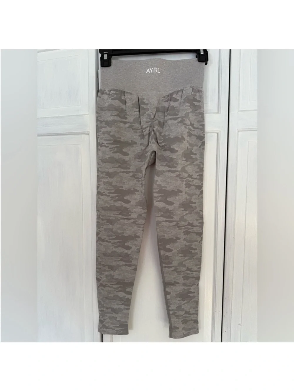 AYBL Taupe Gray Camo High-Waist Girls' Leggings